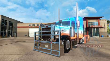 La piel Caveira en el tractor Peterbilt 379