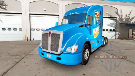 Blanco de la piel del Castillo en un Kenworth tractor