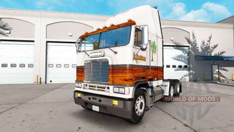 Piel de Madera de la Tienda por una unidad tractora Freightliner FLB