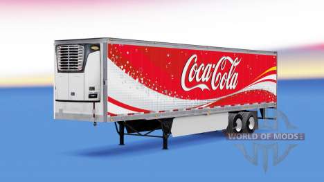 La piel de Coca-Cola refrigerados semi-remolque