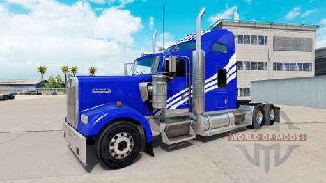 Blanco de la piel del Castillo en el camión Kenworth W900