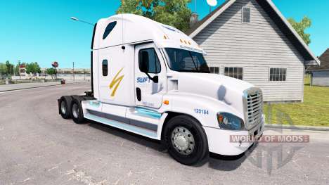 La piel de Swift en el tractor Freightliner Cascadia