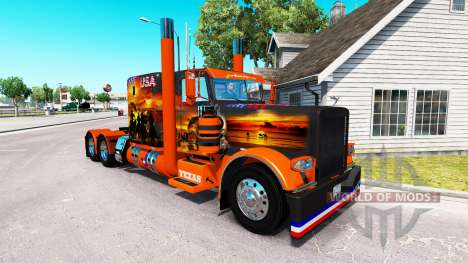 La piel Texas, estados UNIDOS para el camión Peterbilt 389