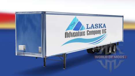 La piel de La Alaska Empresa de Aventura en el remolque