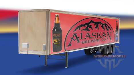 La piel de Alaska Brewing Company en el remolque