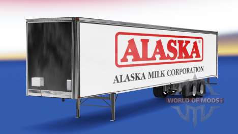 La piel de Alaska Leche de la Corporación en el remolque