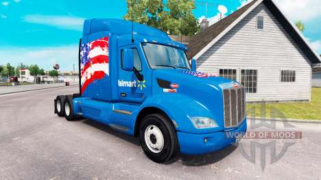 La piel Walmart USA camión Peterbilt