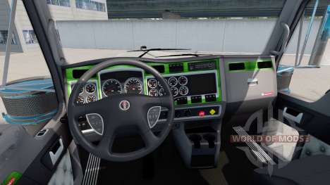 Interior Verde-gris-para Kenworth W900