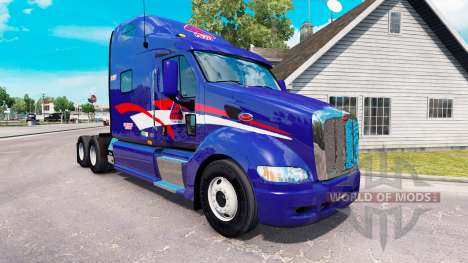 La piel de B. T. INC. el tractor Peterbilt 387