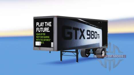 La piel NVidia GTX 980 Ti en el remolque