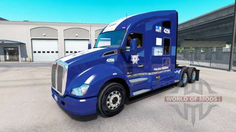 La piel de la Policía Federal en el tractor Kenworth T680