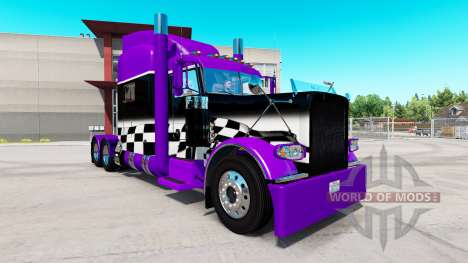 Скин Púrpura y Negro comprobador de на Peterbilt 389