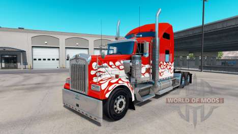 El infierno de la piel para el Kenworth W900 tractor El infierno de la piel para el Kenworth W900 tractor