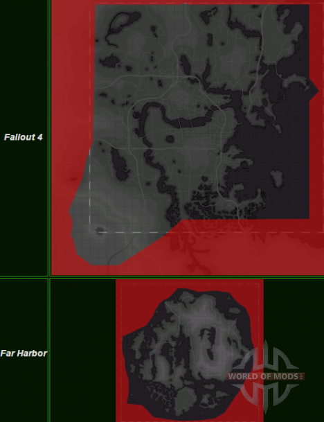 Fallout 4 y Ahora Hrabor mapas comparar