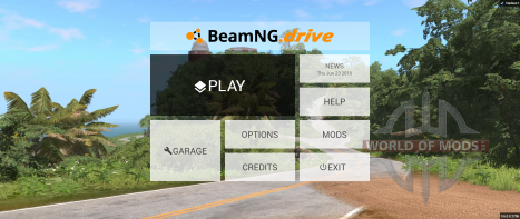 Nuevo menú principal BeamNG Drive