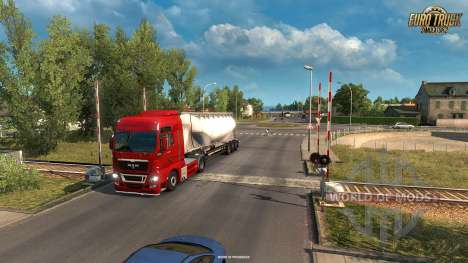 cruce de Ferrocarril en el Vive La France actualización para Euro Truck Simulator 2