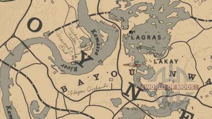 mapa de ubicación del cocodrilo legendario