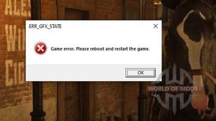 Red Dead Redemption 2 se bloquea con el error err gfx state