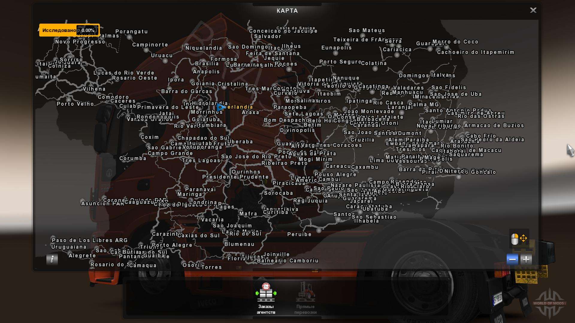 mod euro truck simulator 2 mapa brasil