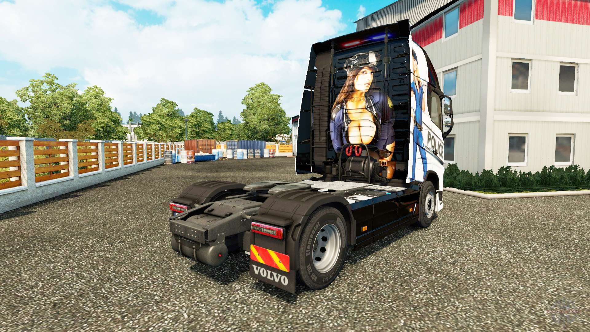 Sexy De Policía De La Piel Para Camiones Volvo Para Euro Truck Simulator 2 7099