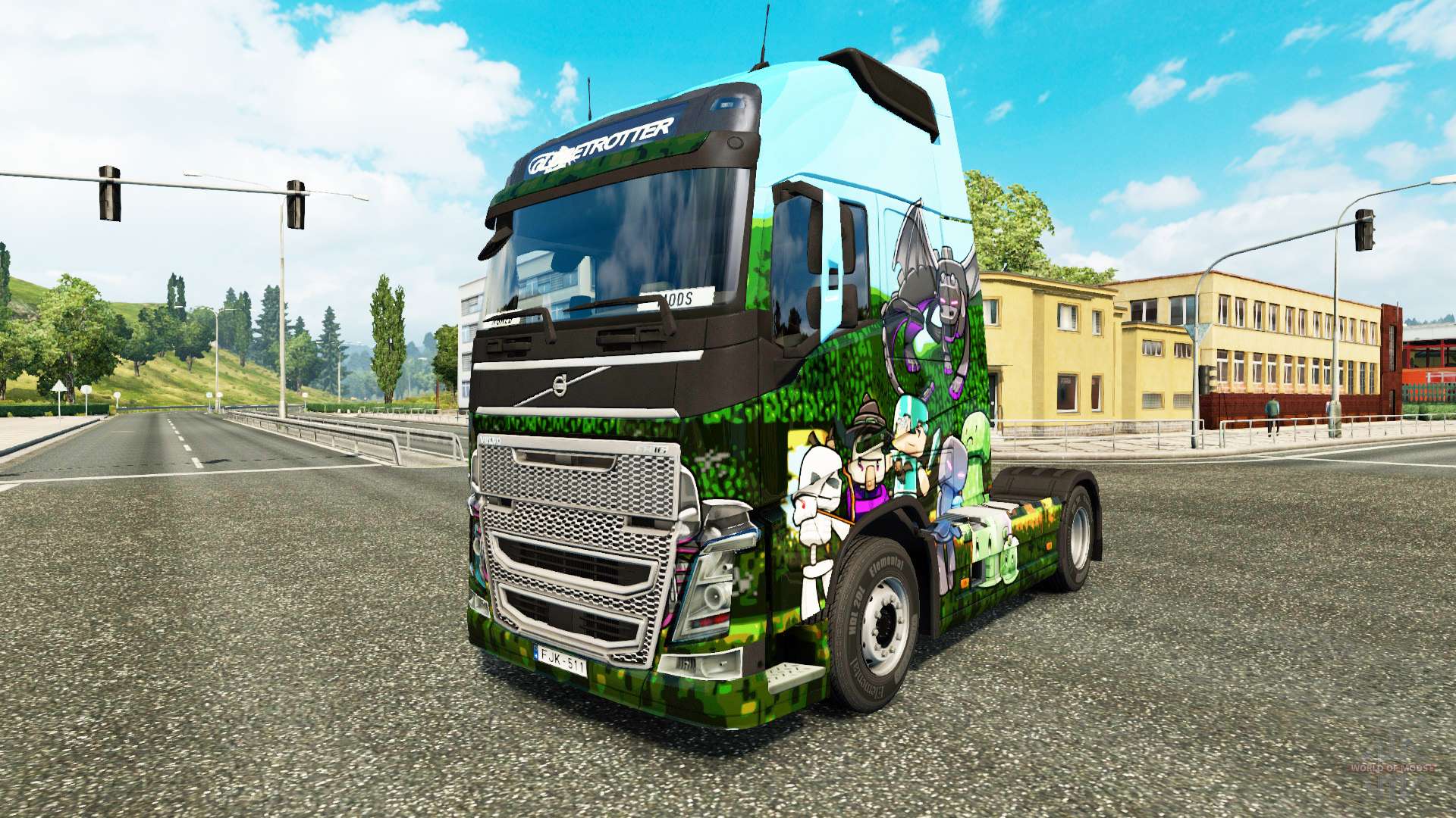 Minecraft skin para camiones Volvo para Euro Truck Simulator 2